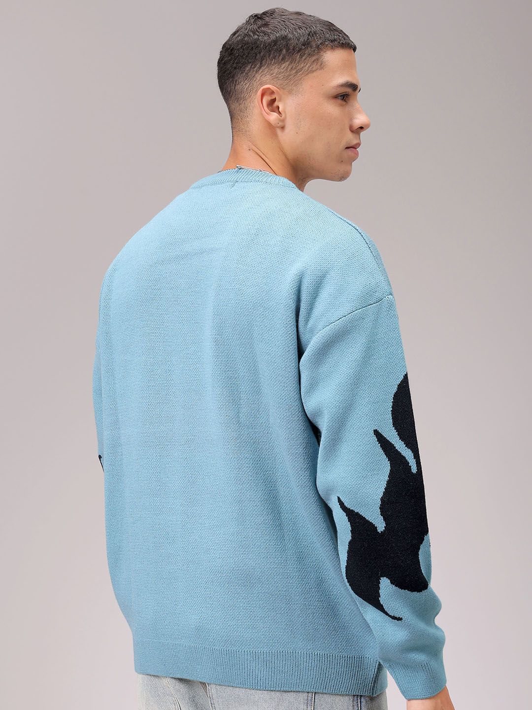 The Indian Garage Co Men Solid Round Neck Pullover - Image 4