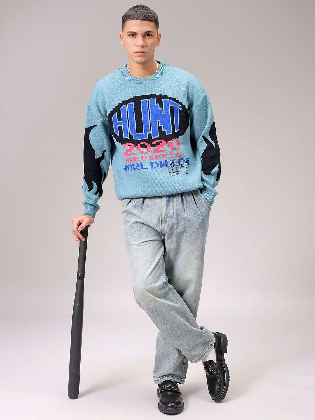 The Indian Garage Co Men Solid Round Neck Pullover - Image 6