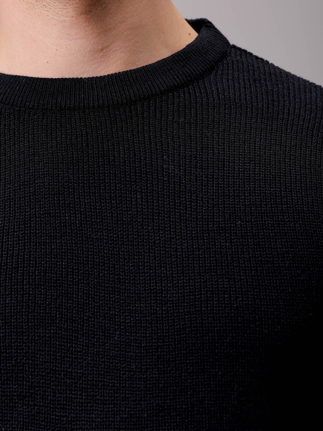 The Indian Garage Co Men Solid Round Neck Pullover - Image 2