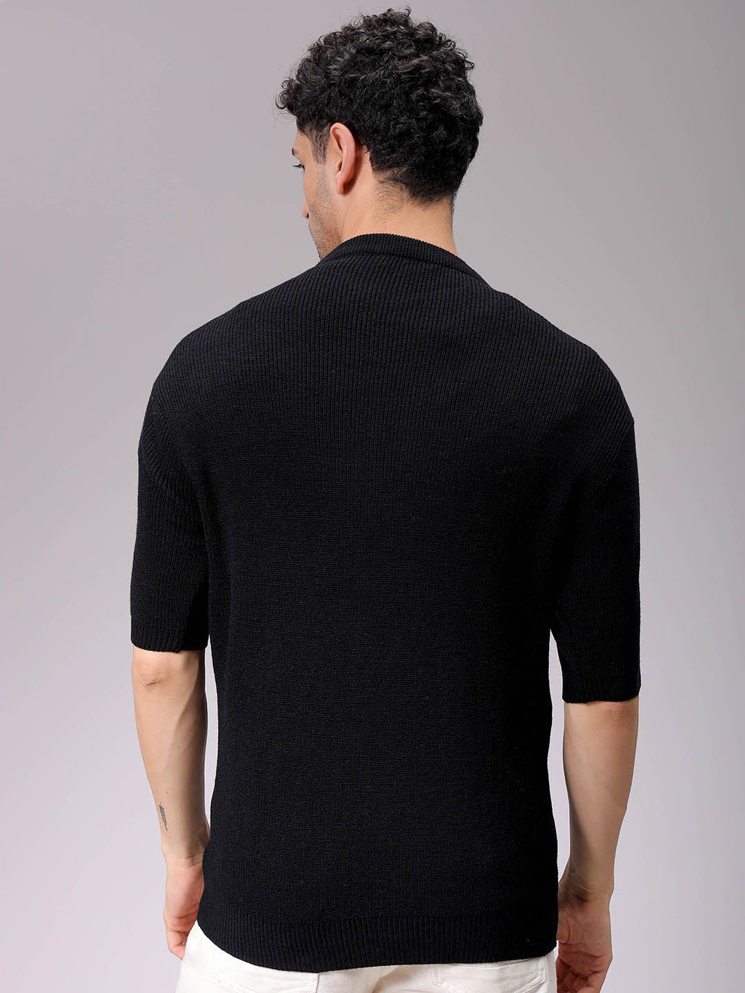 The Indian Garage Co Men Solid Round Neck Pullover - Image 4