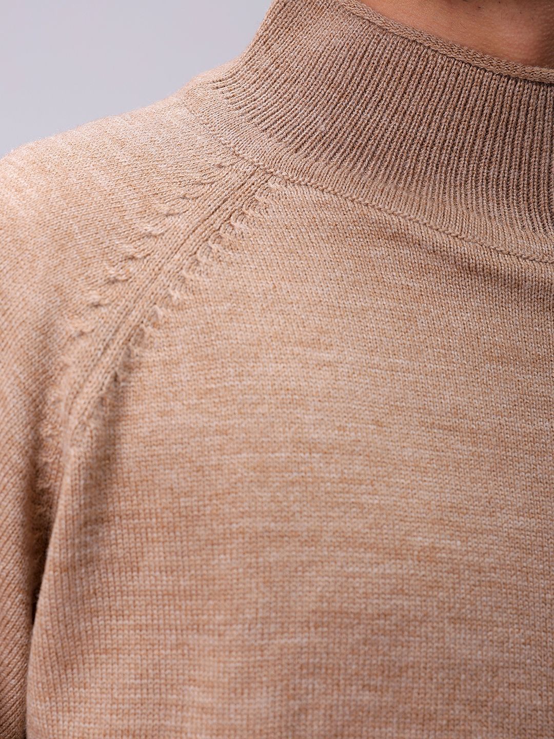 The Indian Garage Co Men Solid Turtle Neck Pullover - Image 3