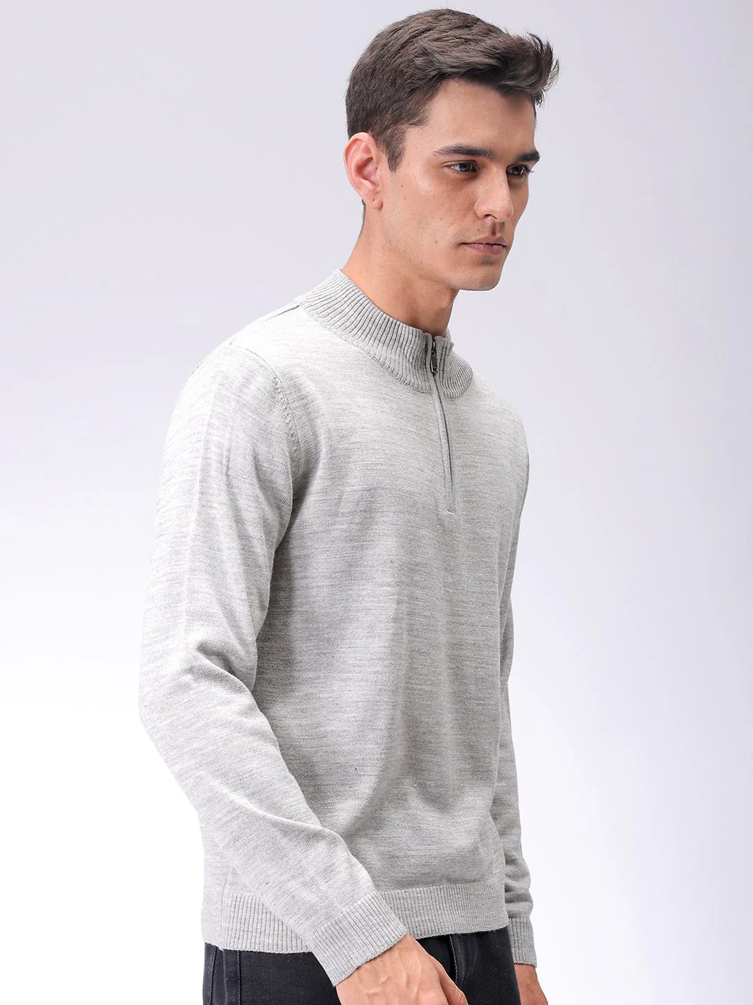 The Indian Garage Co Men Solid Turtle Neck Sweater - Image 5