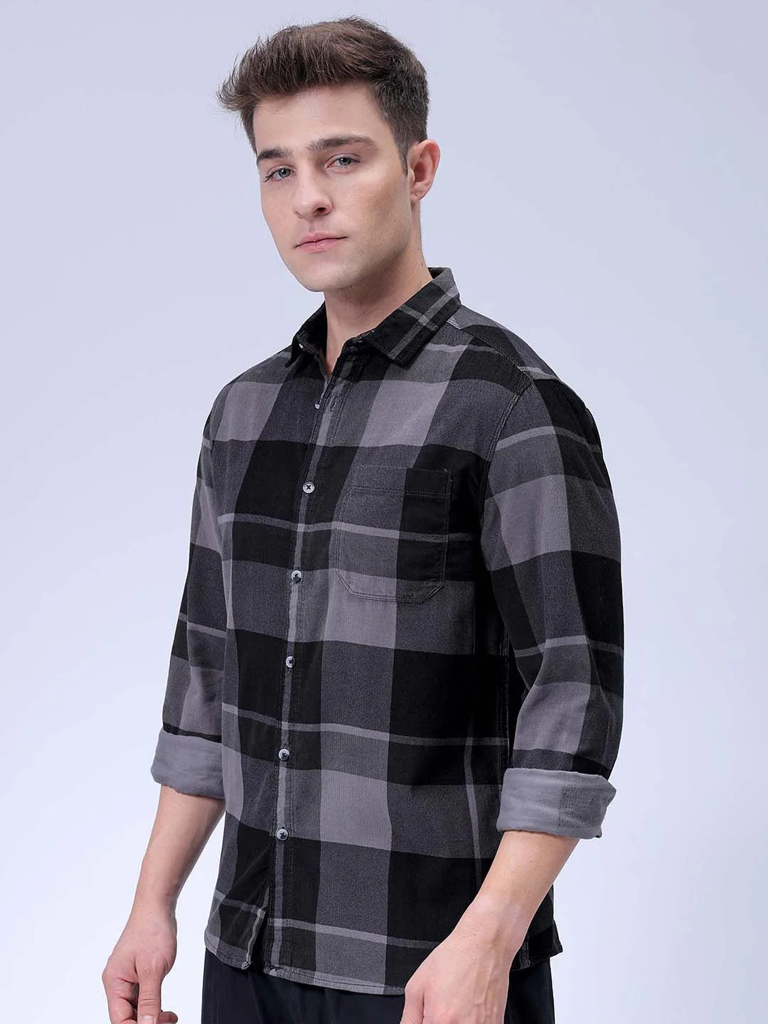 The Indian Garage Co Men Spread Collar Checked Casual Shirt - Image 5