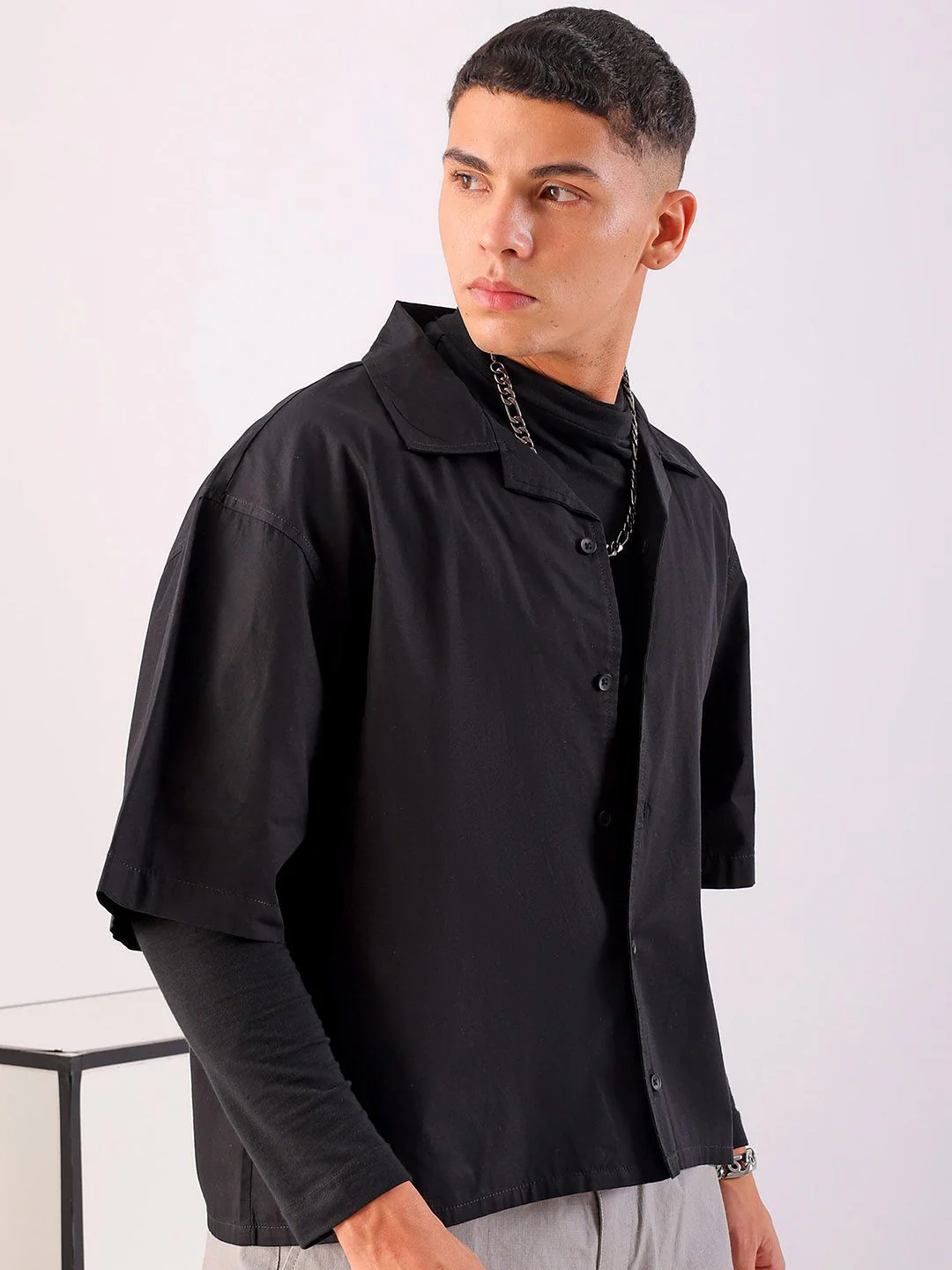 The Indian Garage Co Men Spread Collar Graphic Printed Cotton Boxy Casual Shirt - Image 5