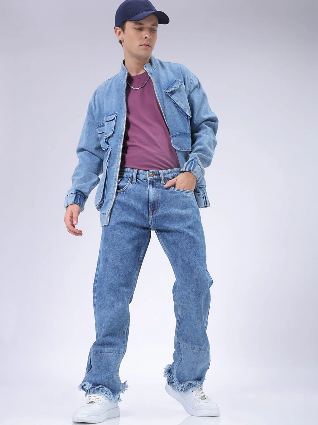 The Indian Garage Co Men Straight Fit Mildly Distressed Heavy Fade Jeans - Image 4