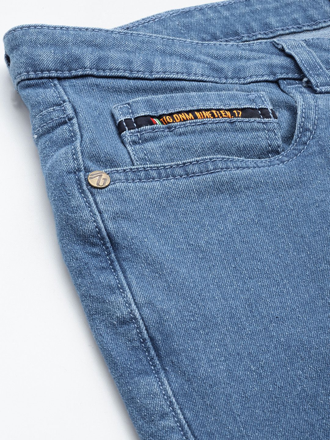 The Indian Garage Co Men Straight Fit Printed Stretchable Jeans - Image 6
