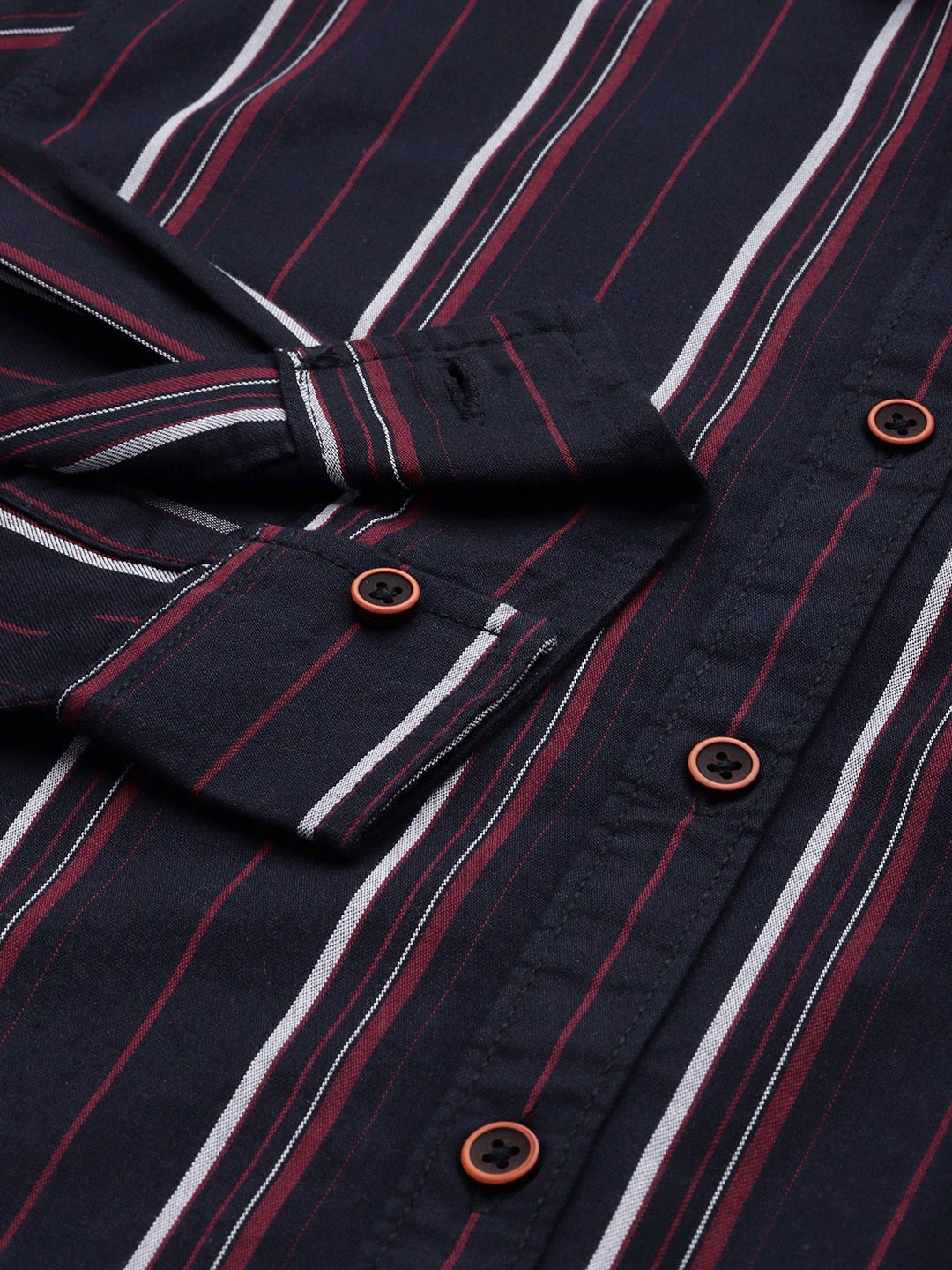 The Indian Garage Co Men Striped Casual Shirt - Image 3