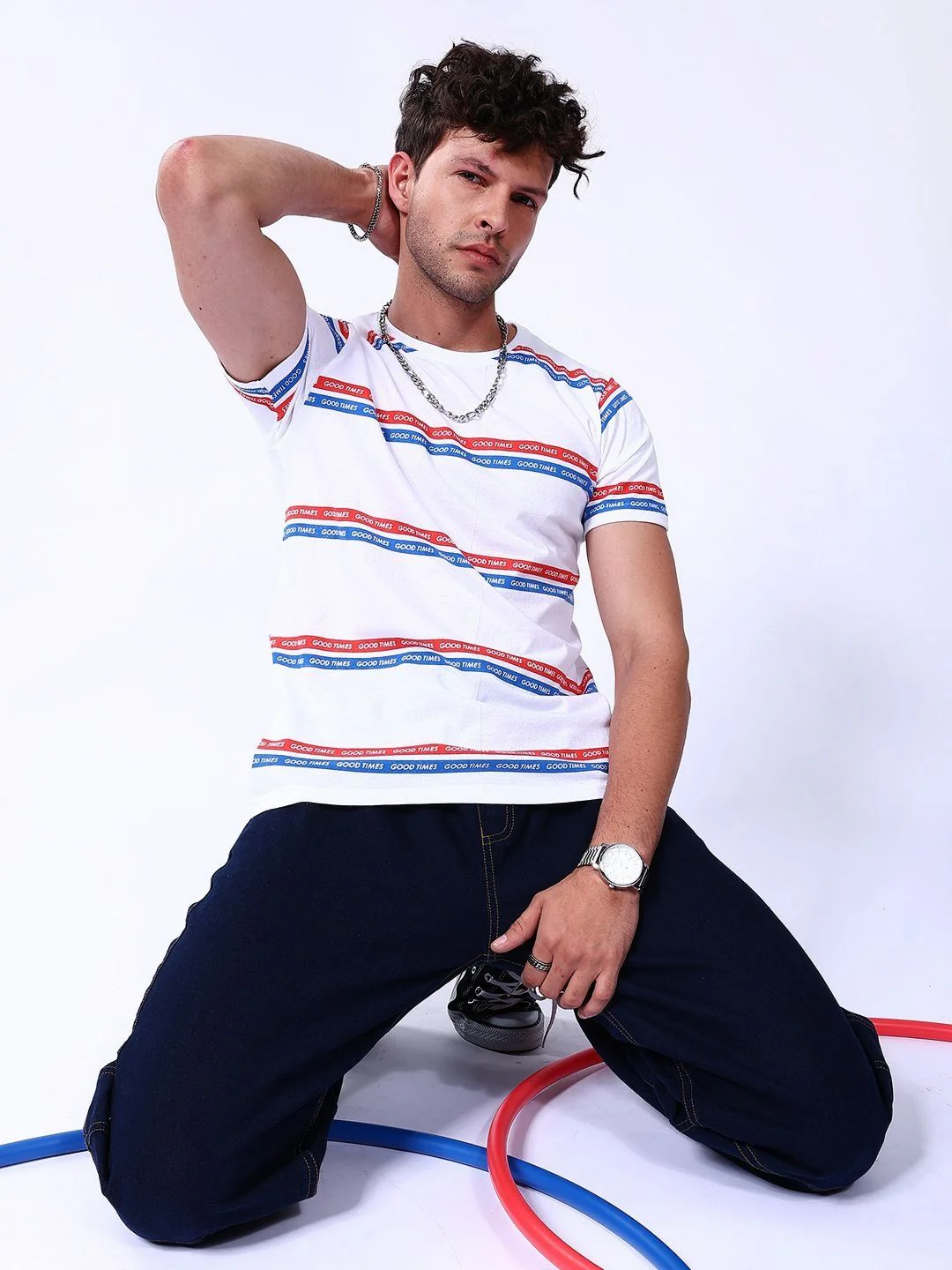 The Indian Garage Co Men Striped T-shirt - Image 4