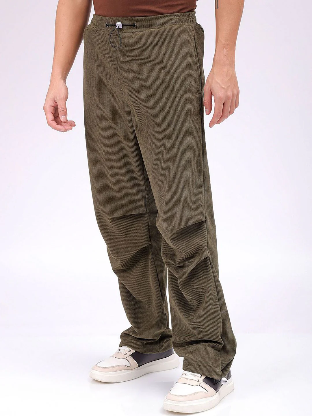 The Indian Garage Co Men Striped Tapered Fit Regular Trousers - Image 3