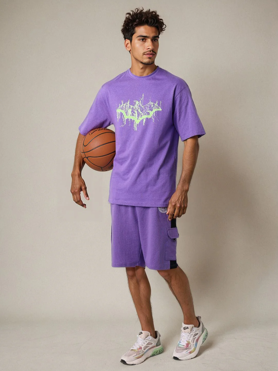 The Indian Garage Co. Men Superman Printed Oversized Fit Shorts - Image 4