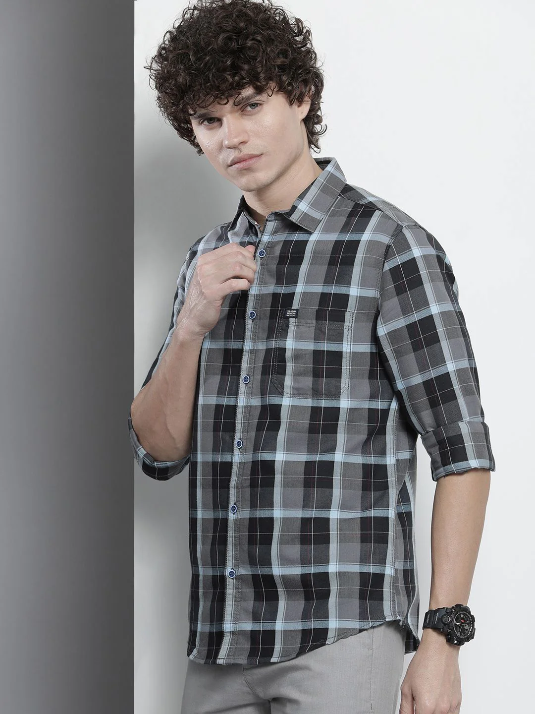 The Indian Garage Co Men Tartan Checked Casual Shirt - Image 5