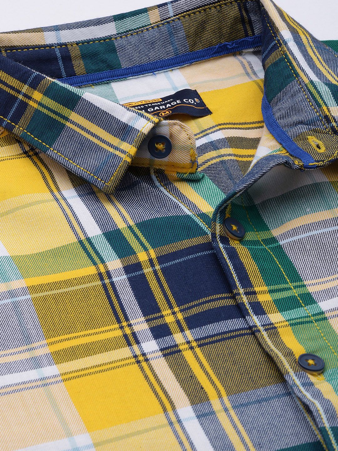 The Indian Garage Co Men Tartan Checked Cotton Casual Shirt - Image 2