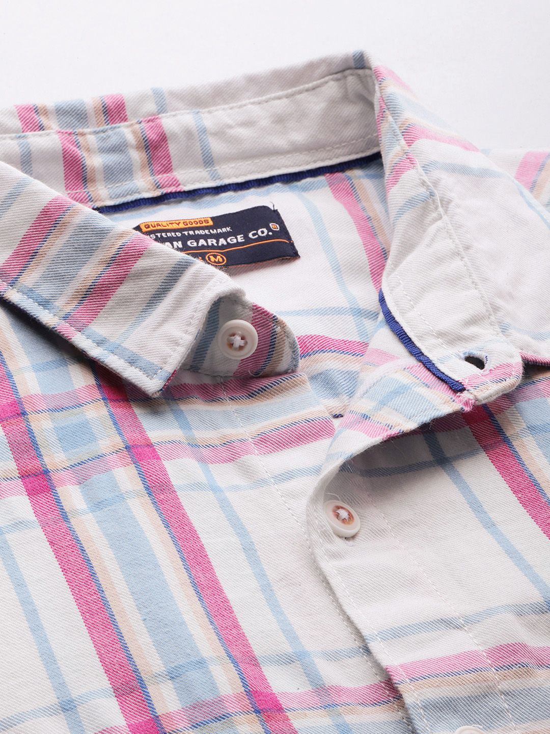 The Indian Garage Co Men Tartan Checked Cotton Casual Shirt - Image 2