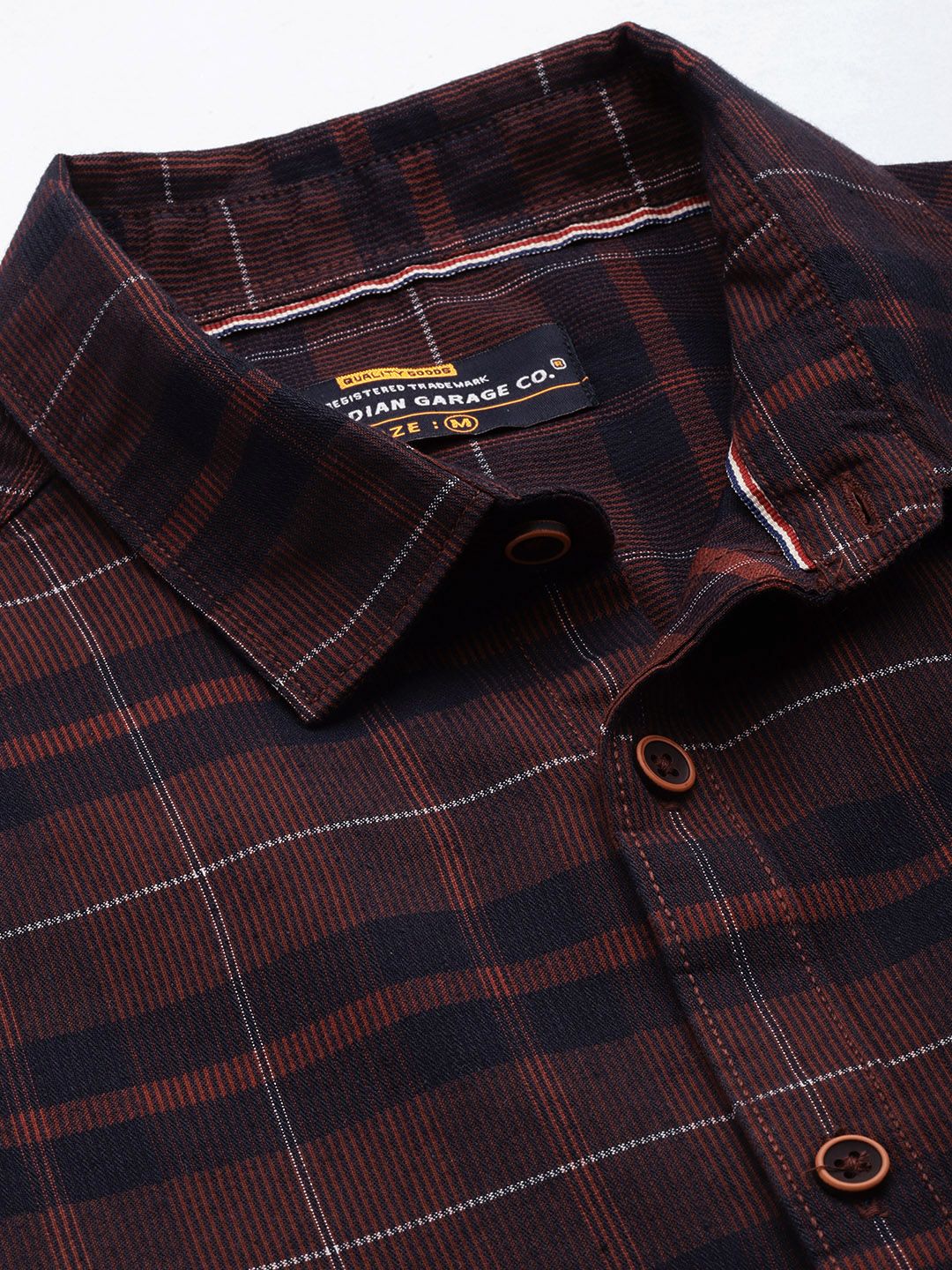 The Indian Garage Co Men Tartan Checked Cotton Casual Shirt - Image 2
