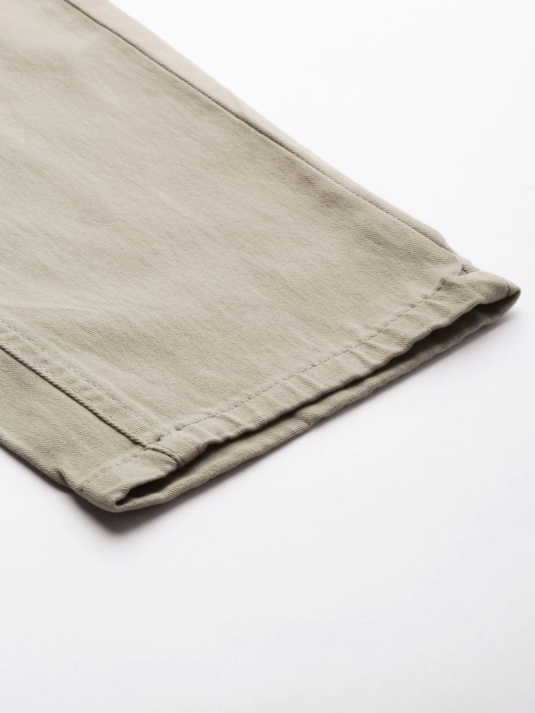 The Indian Garage Co Men Taupe Solid Chinos Trousers - Image 7