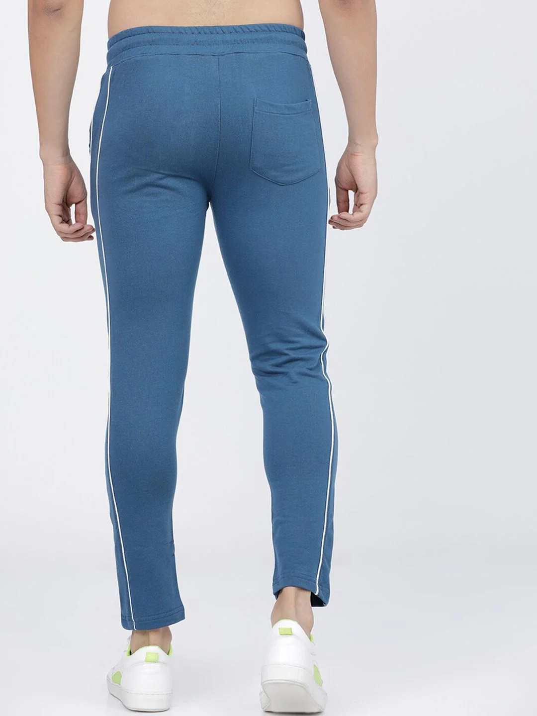 The Indian Garage Co Men Teal Blue Solid Slim-Fit Track Pants - Image 5