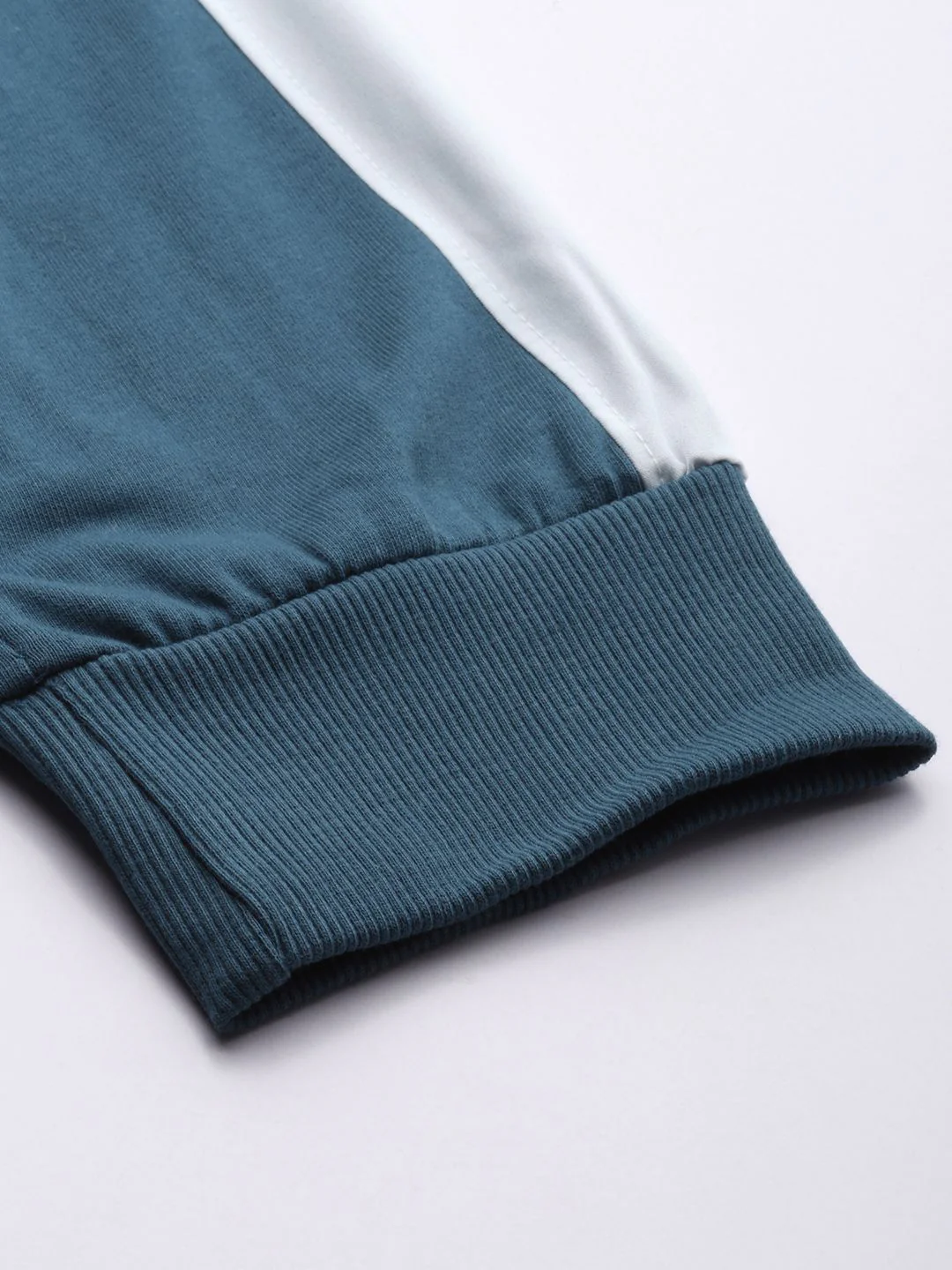 The Indian Garage Co Men Teal Solid Slim Fit Jogger with Side Strips - Image 7