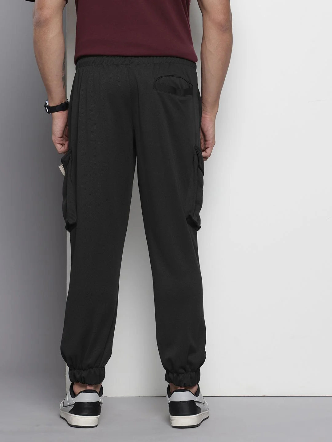 The Indian Garage Co Men Textured Joggers - Image 3