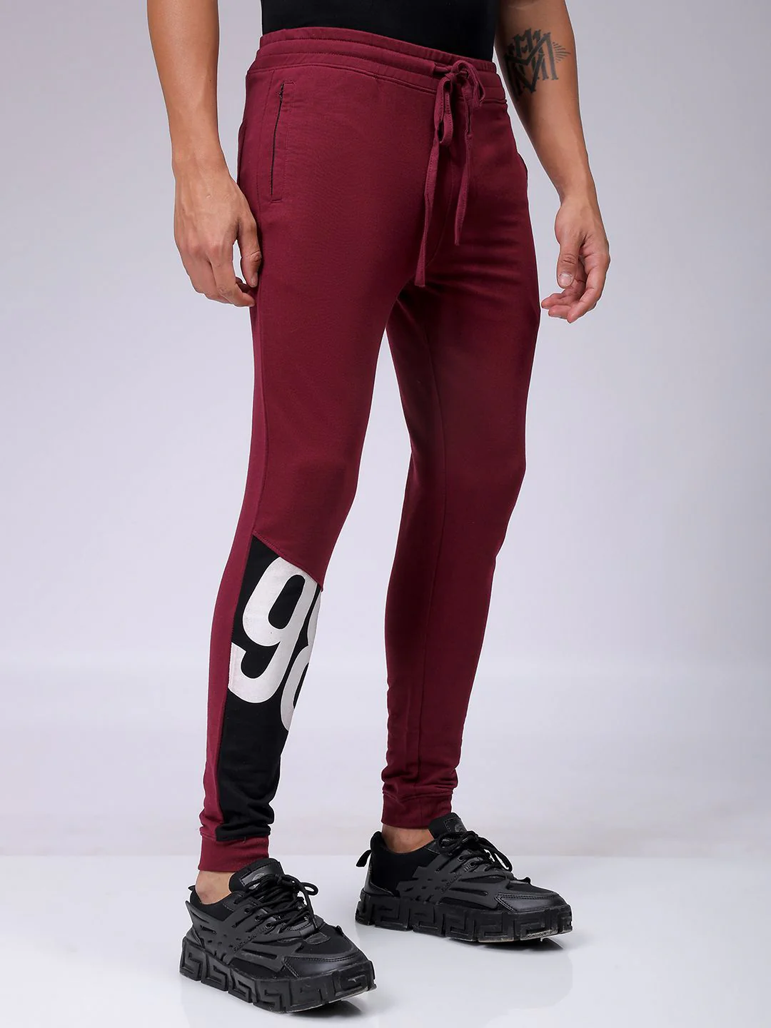 The Indian Garage Co Men Typography Mid Rise Joggers - Image 2