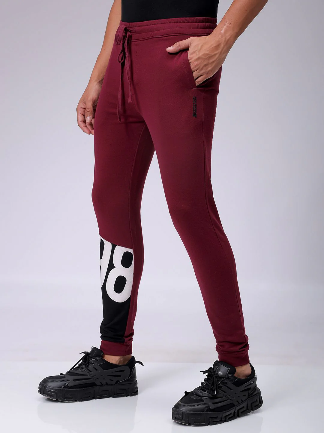 The Indian Garage Co Men Typography Mid Rise Joggers - Image 3