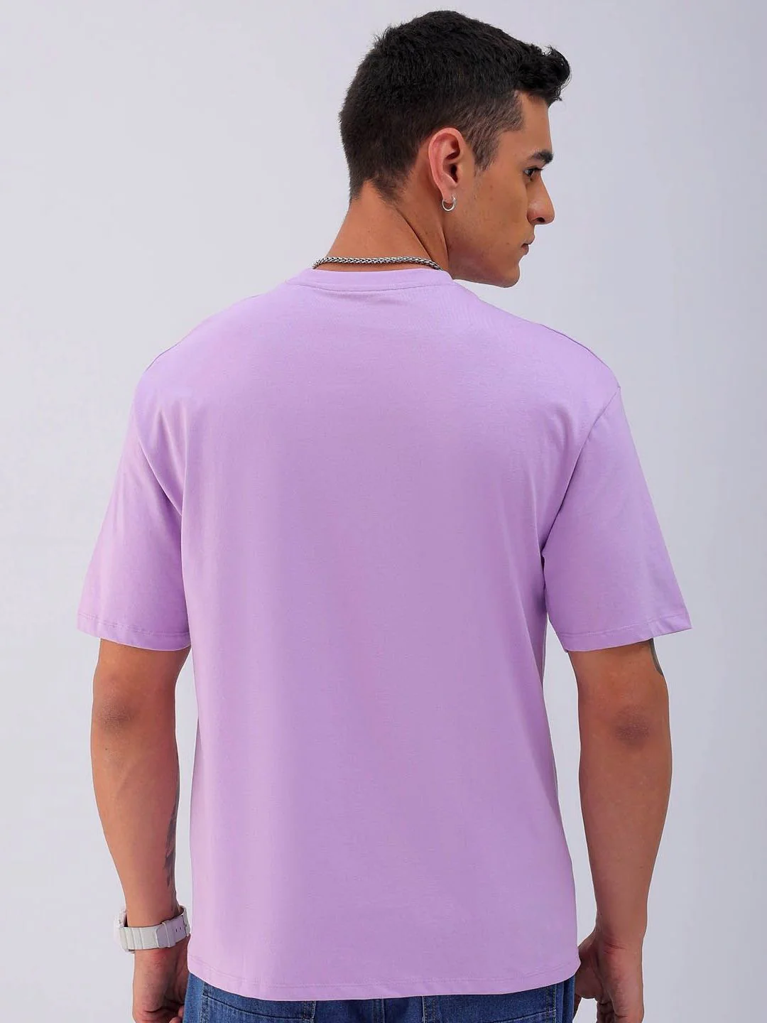 The Indian Garage Co Men Typography Printed Boxy Oversized Round Neck T-shirt - Image 4
