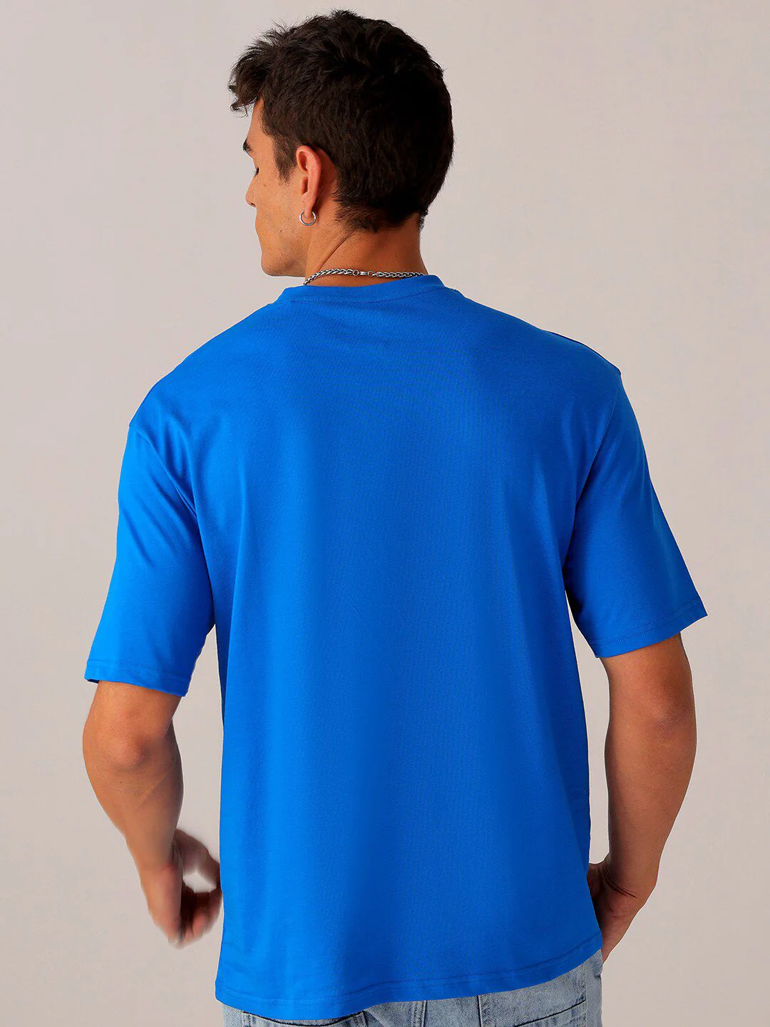 The Indian Garage Co Men Typography Printed Boxy Oversized Pure Cotton T-shirt - Image 5