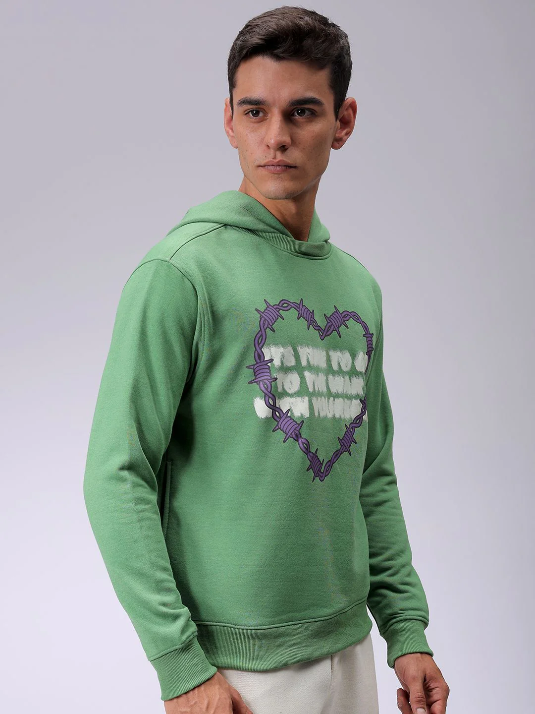 The Indian Garage Co Men Typography Printed Hooded Sweatshirt - Image 4