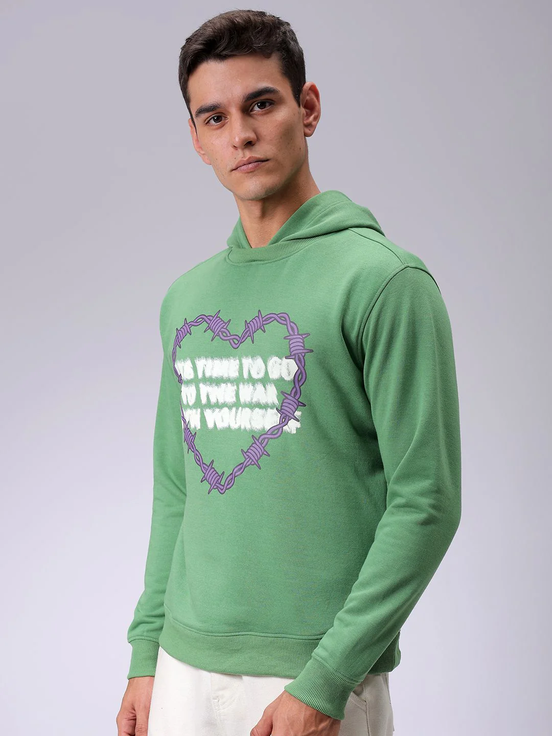 The Indian Garage Co Men Typography Printed Hooded Sweatshirt - Image 6