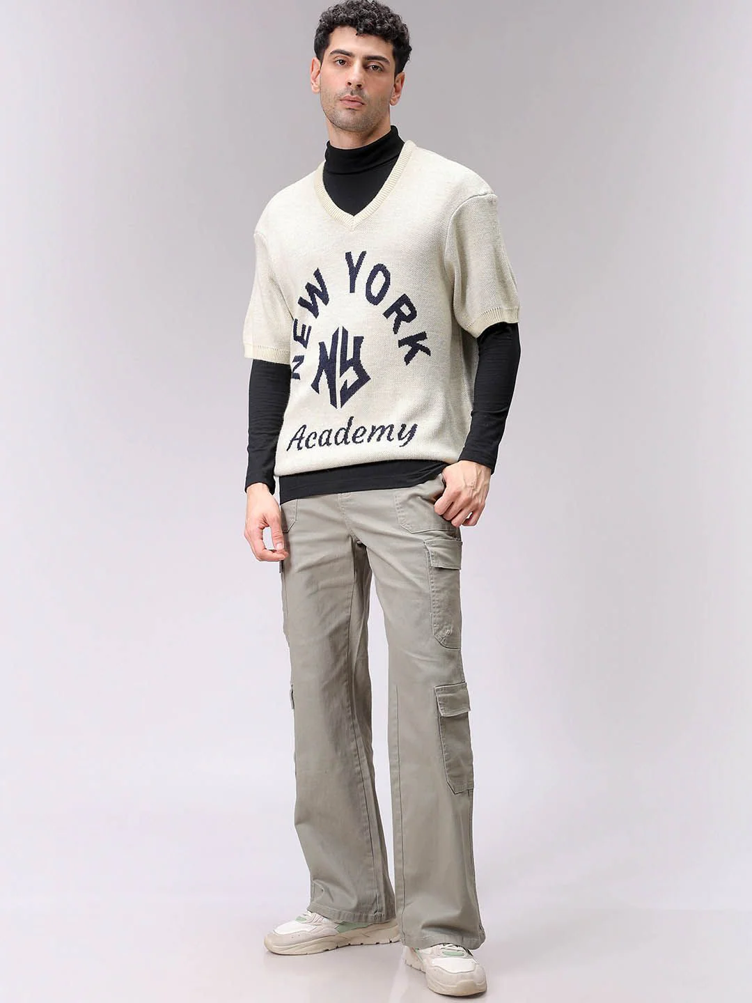 The Indian Garage Co Men Typography Printed Short Sleeves Pullover - Image 6