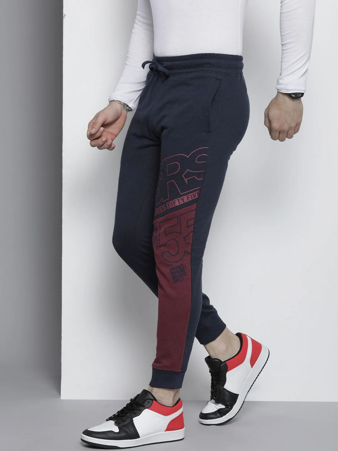 The Indian Garage Co Men Typography Slim Fit Joggers - Image 3