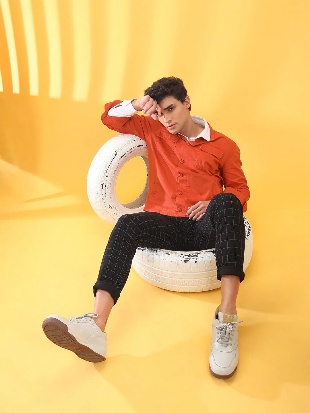 The Indian Garage Co Men Utililty Regular Fit Solid Shacket - Image 4