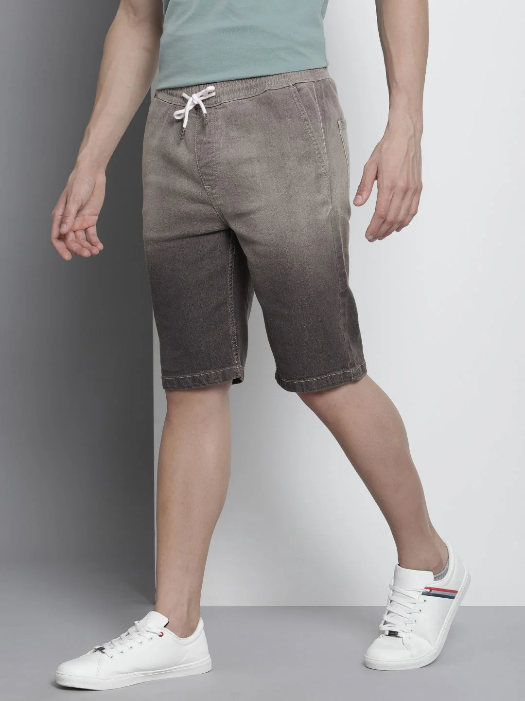 The Indian Garage Co Men Washed Denim Shorts - Image 2