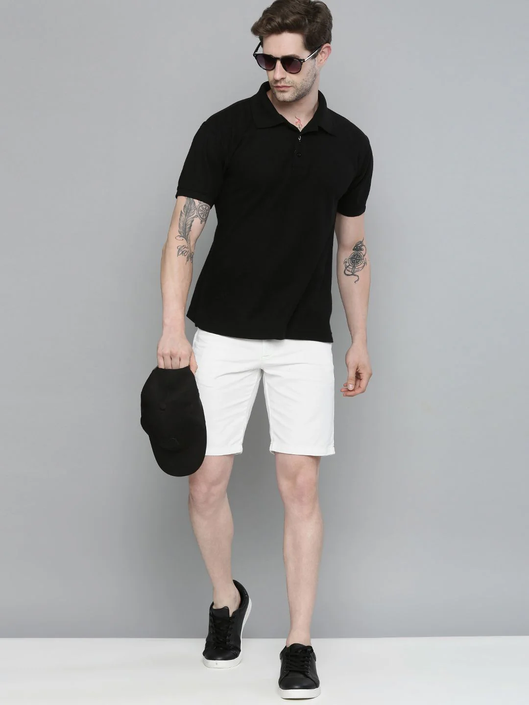 The Indian Garage Co Men White Slim Fit Chino Shorts - Image 5