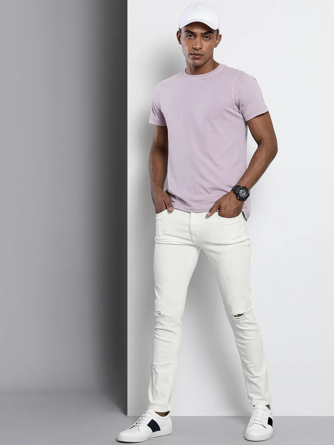 The Indian Garage Co Men White Slim Fit Jeans - Image 5
