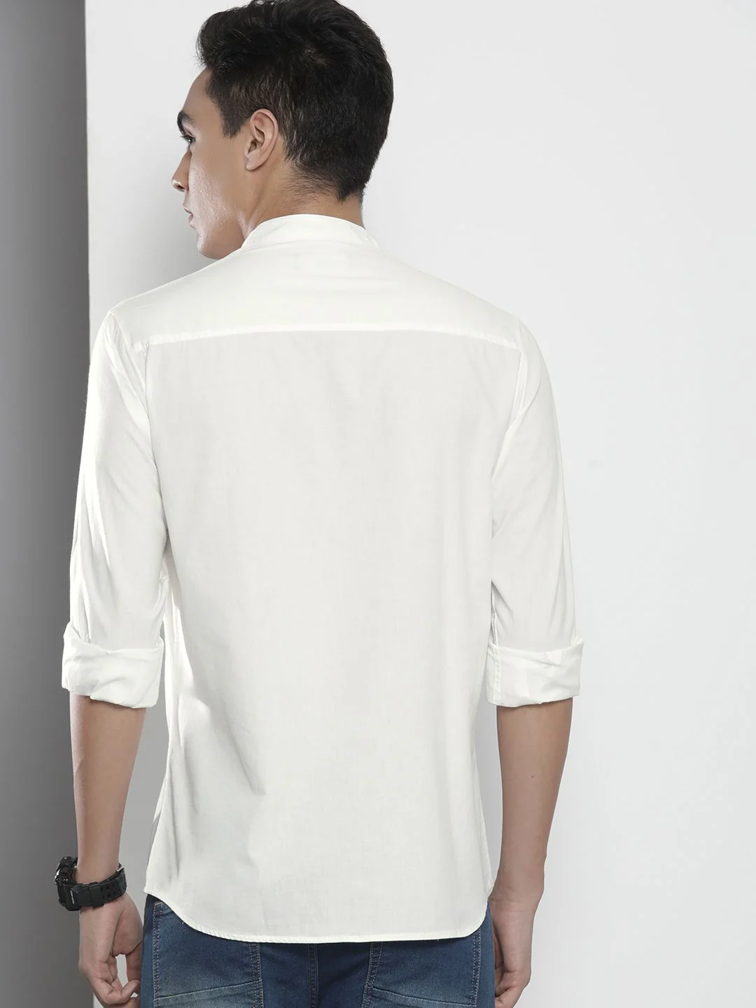 The Indian Garage Co Men White Solid Casual Shirt - Image 4