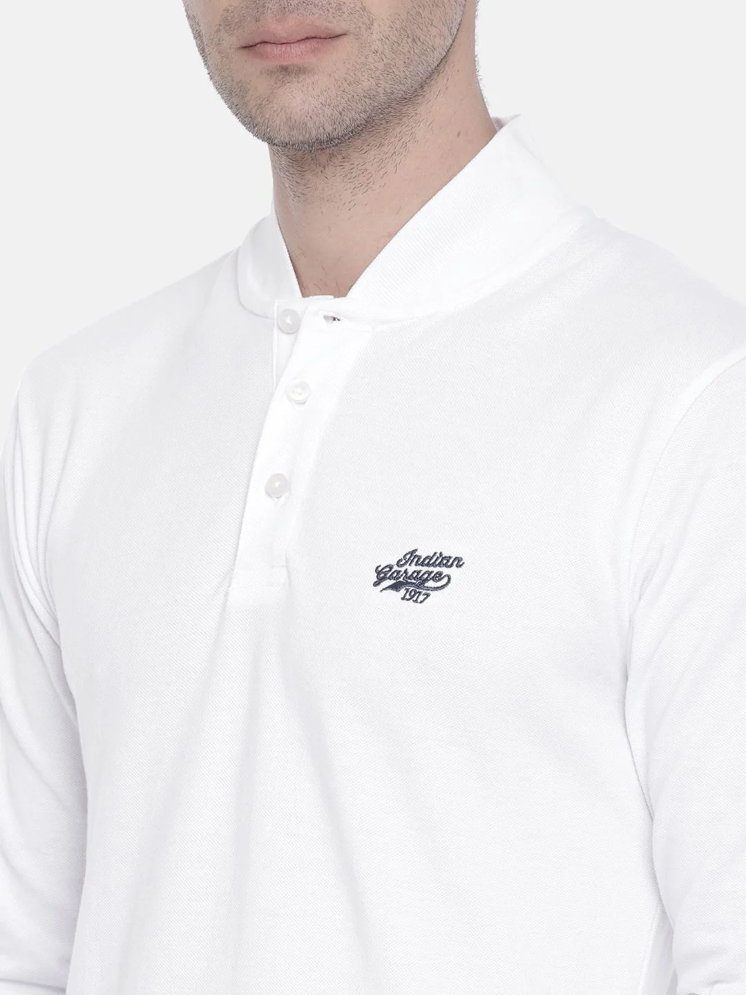The Indian Garage Co Men White Solid T-shirt - Image 2