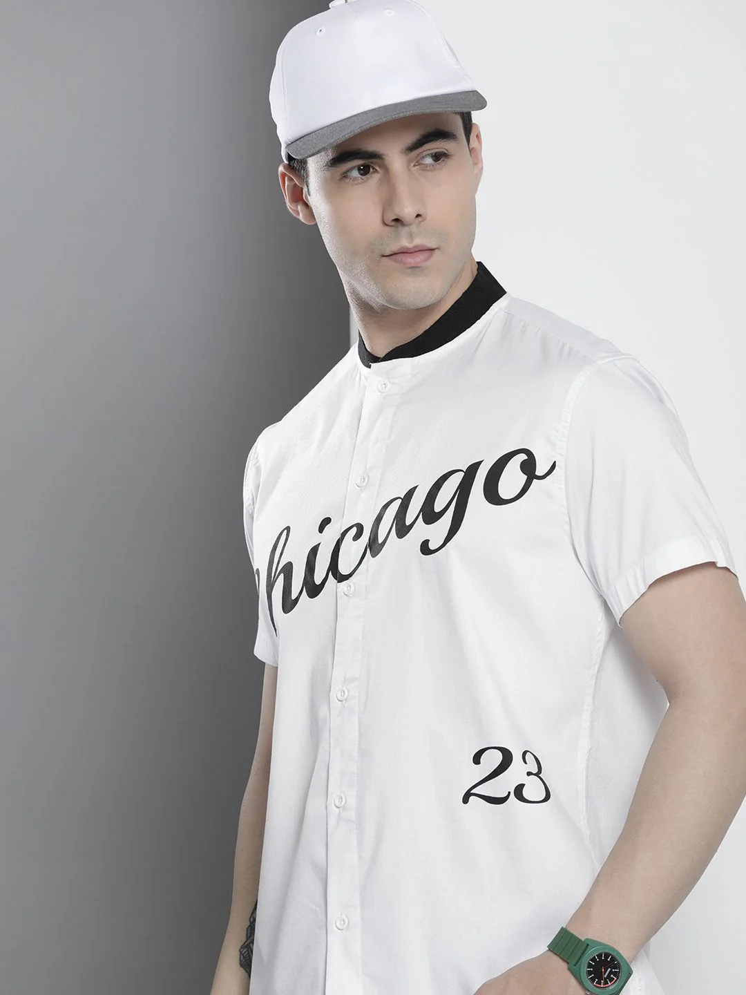 The Indian Garage Co Men White Typography Printed Casual Shirt