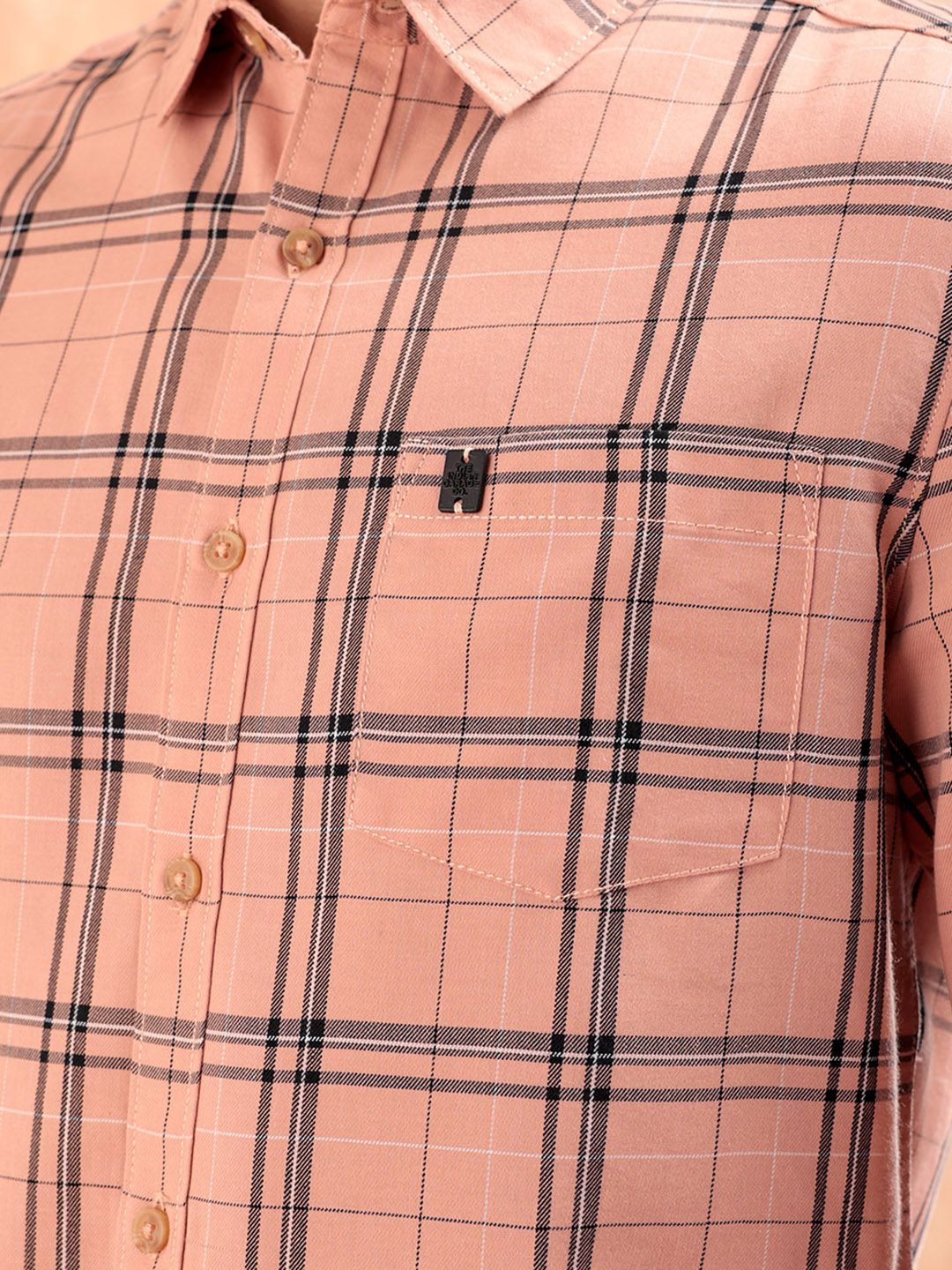 The Indian Garage Co Men Windowpane Checked Casual Shirt - Image 2