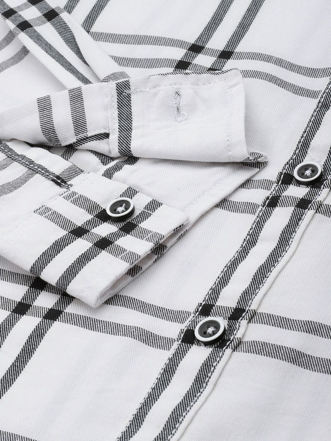 The Indian Garage Co Men Windowpane Checked Casual Shirt - Image 3
