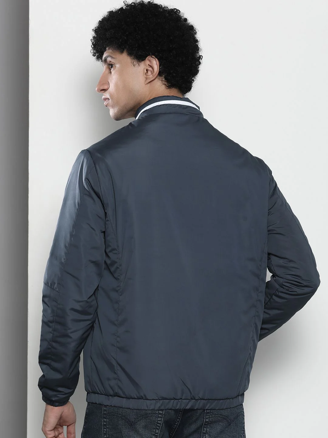 The Indian Garage Co Men Zip-Front Bomber Jacket with Zipper Pockets - Image 5