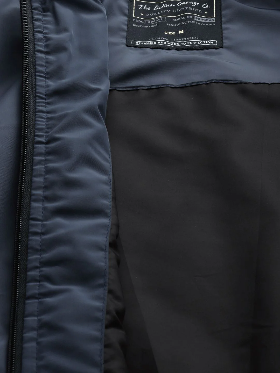 The Indian Garage Co Men Zip-Front Bomber Jacket with Zipper Pockets - Image 7
