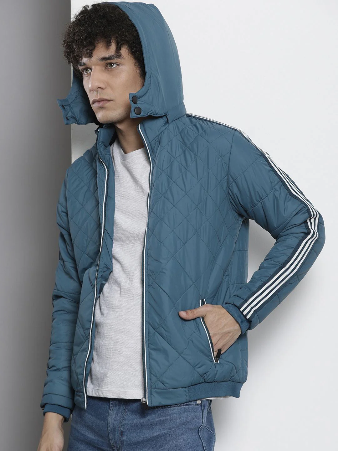 The Indian Garage Co Men Zip-Front Hooded Puffer Jacket - Image 3