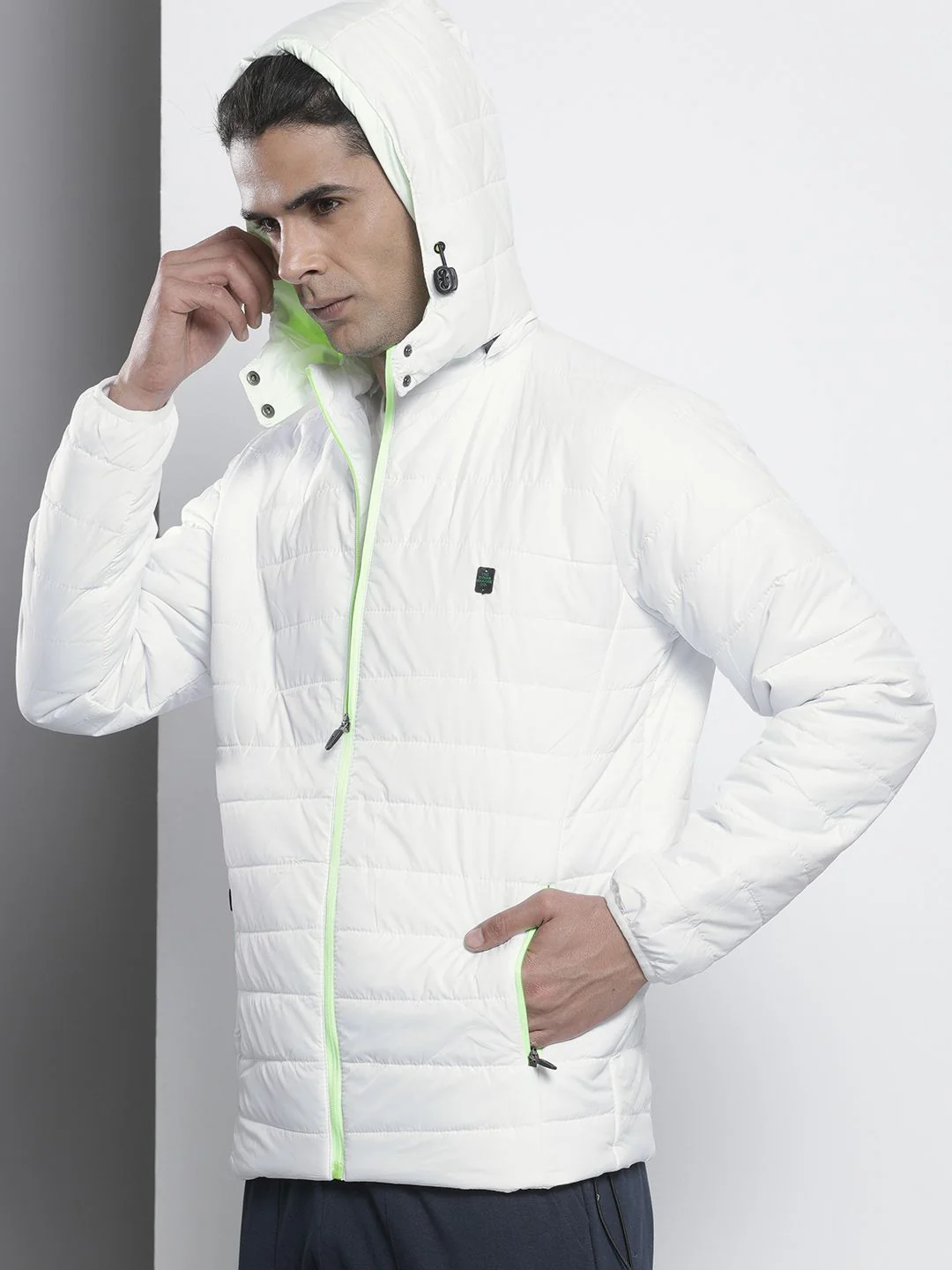 The Indian Garage Co Men Zip-Front Puffer Jacket with Detachable Hood - Image 3
