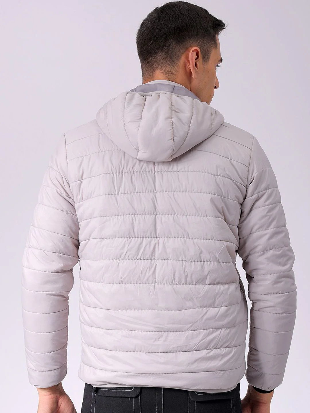 The Indian Garage Co Men Zip-Front Puffer Jacket with Detachable Hood - Image 4