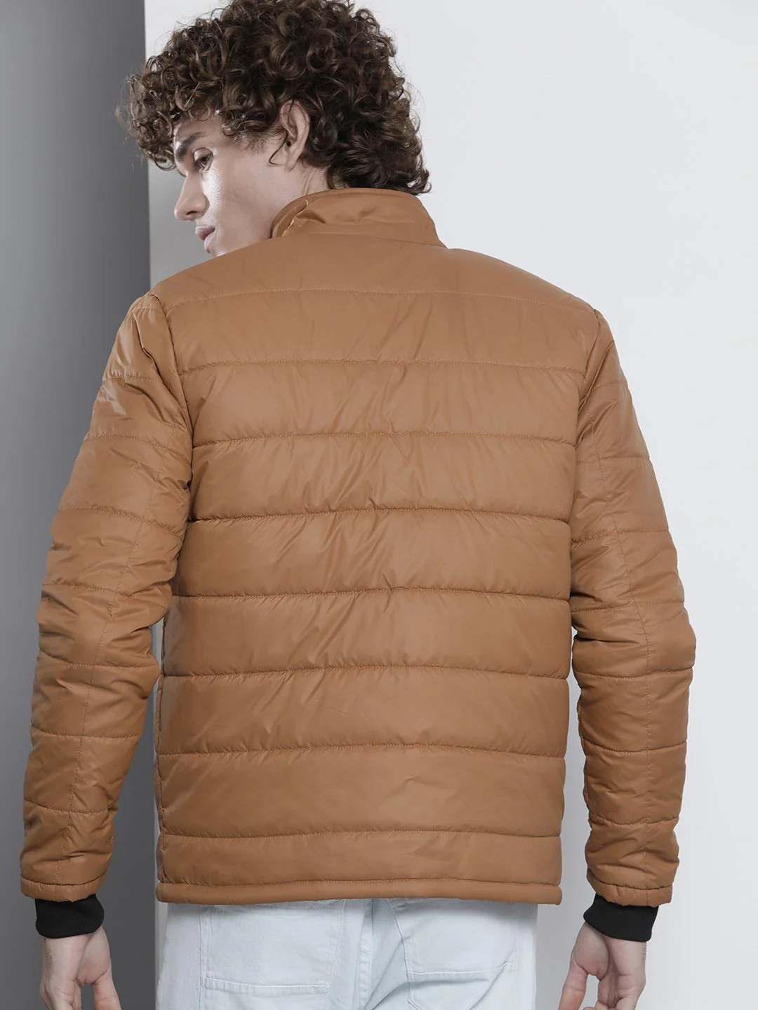 The Indian Garage Co Men Zip-Front Puffer Jacket with Flap-Button Pockets - Image 5