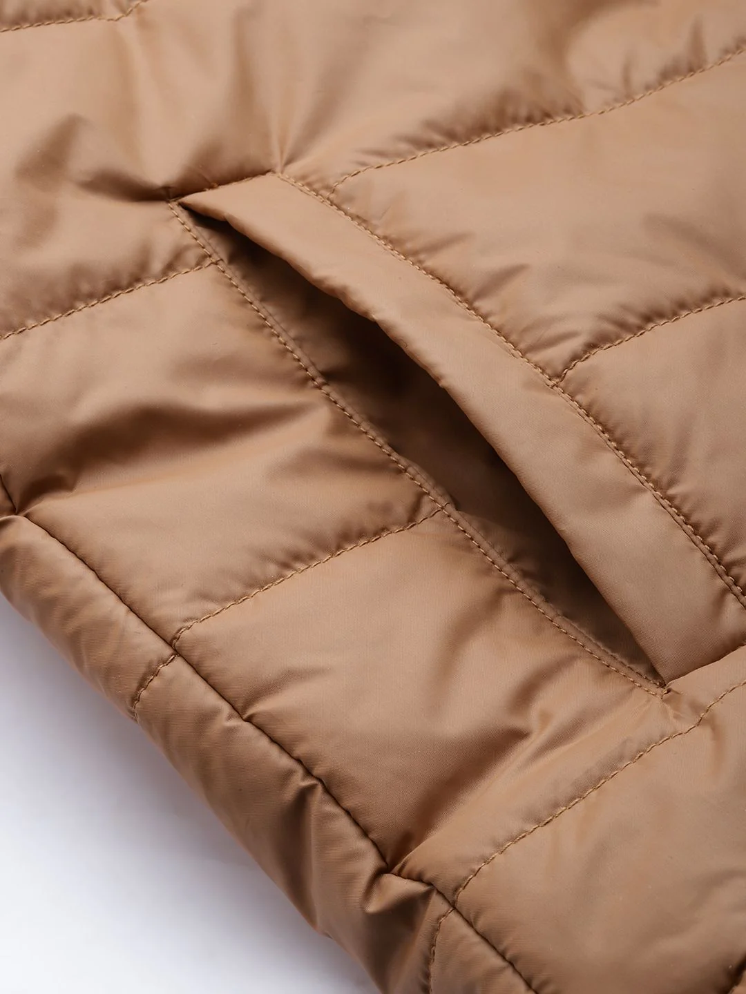 The Indian Garage Co Men Zip-Front Puffer Jacket with Flap-Button Pockets - Image 6