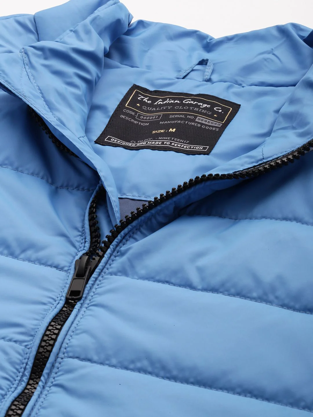 The Indian Garage Co Men Zip-Front Puffer Jacket with Zip Pockets - Image 2