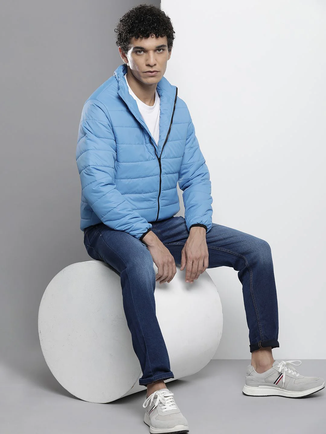 The Indian Garage Co Men Zip-Front Puffer Jacket with Zip Pockets - Image 4