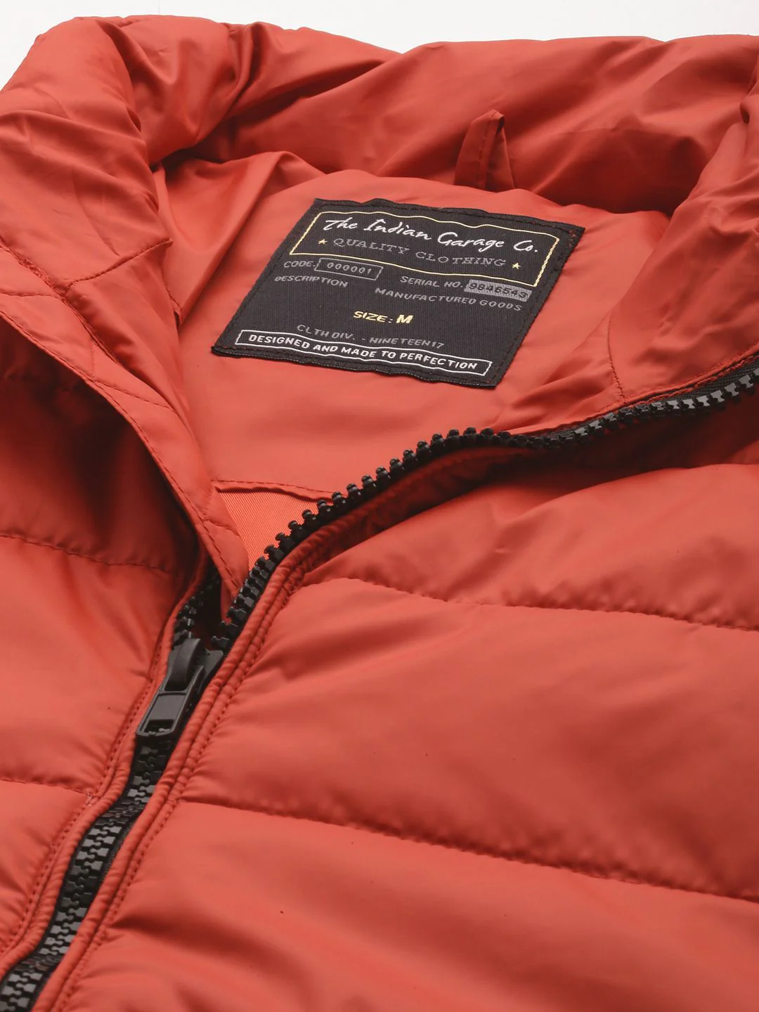 The Indian Garage Co Men Zip-Front Puffer Jacket with Zip Pockets - Image 2