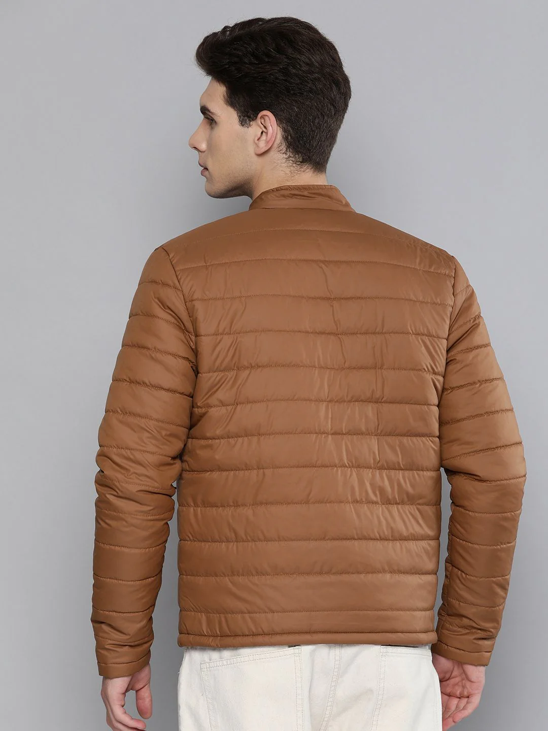 The Indian Garage Co Men Zip-Front Puffer Jacket with Zipper Pockets - Image 5